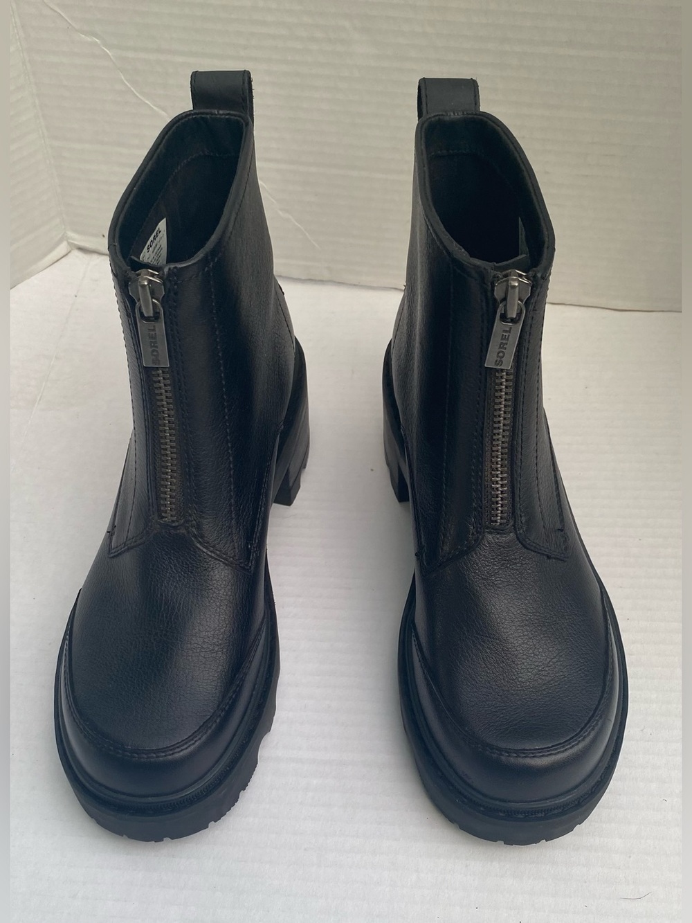 Original Leather SOREL Joan Now Zip Ankle Boots 🖤✨🖤
